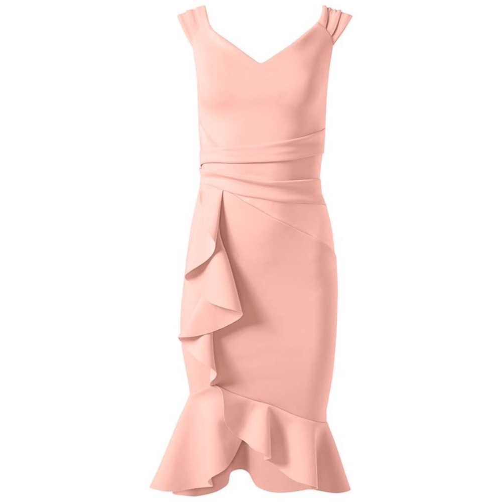 Cap Sleeve Ruffle Detail Dress